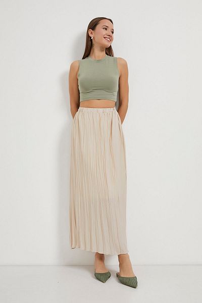 Arma Life Armalıfe 25073 Maxi Women's Skirt with Kraş Detail and Elastic Waist