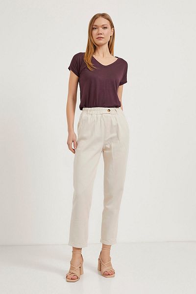 Arma Life Women's Elastic Waist Double Leg Loose Stone Trousers
