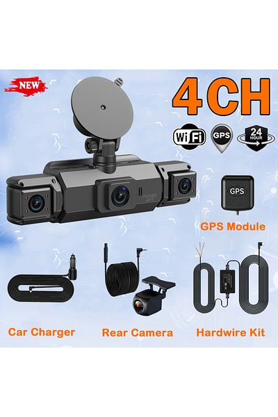 Choice No Sd Card 4ch Dvr Gps 24hr Car Dash Cam 4 Channel Driving Camera With Wifi Gps 1080p Front Left Rig