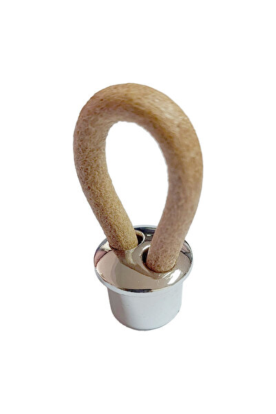 TURANLAR Trn Deri Kulp, 046-krtb, Krom Gövde, Açık Kahverengi Deri Ipli