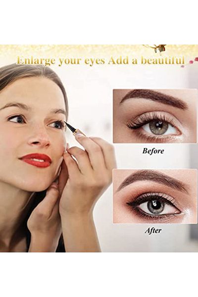 DIAMOND 2 in 1 Self-adhesive Quick Drying Eyeliner - Black