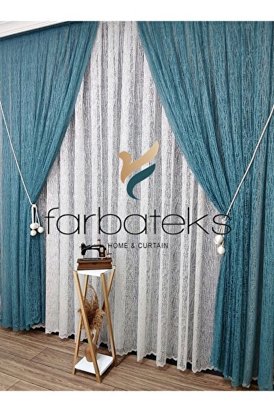 farbateks Mint Glass Right/Left Inner Tulle Set Tulle Background Curtain