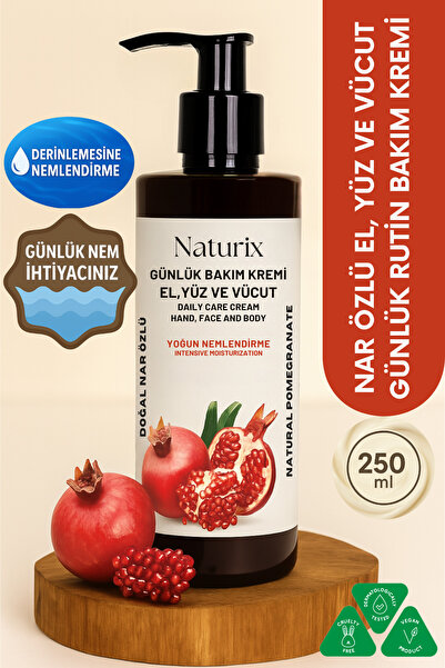 Naturix كريم العناية باليدين والوجه والجسم بخلاصة الرمان 250 مل |   لوشن مرطب...