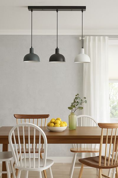 Modavize Marley Modern 3-Color Anthracite White Black Pendant Chandelier - Cafe-Kitchen Living Room Decorative