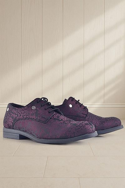 Rakerplus Pantofi de costum clasici pentru copii cu șireturi bordeaux