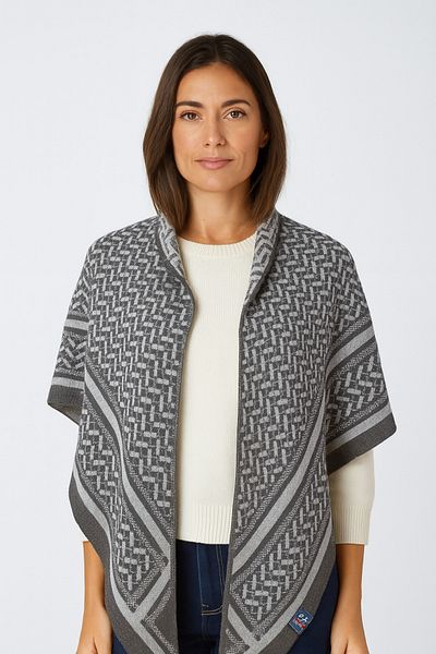 Sebir Moda Triangle Patterned Knitwear Shawl