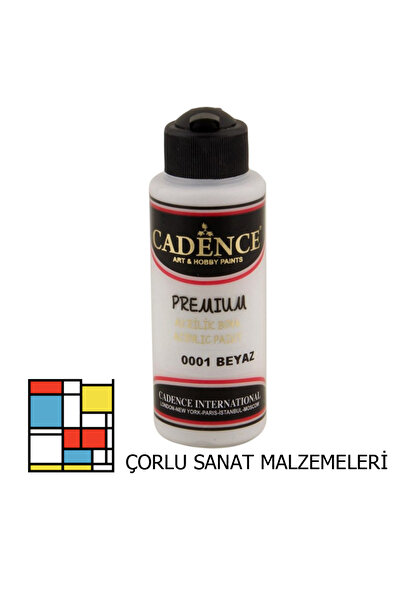 Cadence Premıum Akrilik Boya 0001 Beyaz 120 ml
