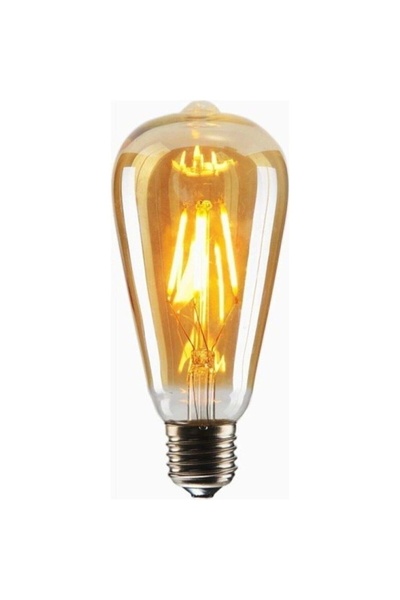 ŞANLED Flamanlı Rustik 40W Ampul Amber E27 Duy  Armut Tipi St64 Dekoratif