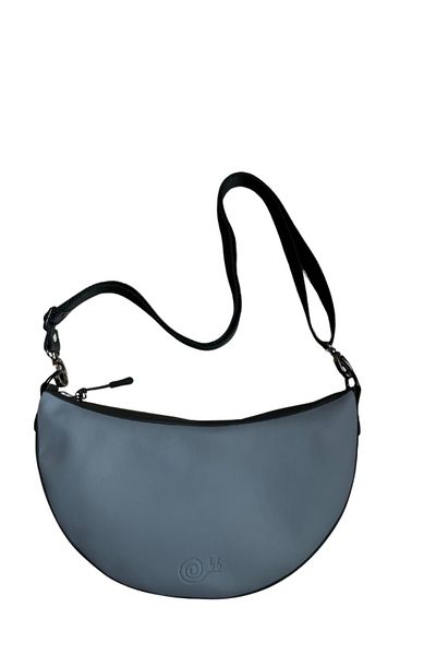 babbelt Gray Tapir Patterned Half Moon Shoulder Bag