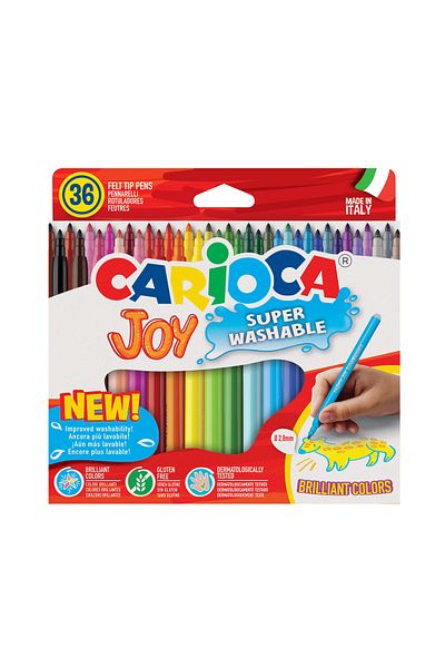CARIOCA Joy Super Washable Felt Tip Crayons Set of 36