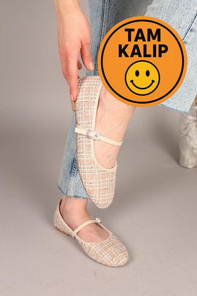 Birikon Taffy Tweed Ballerina Beige