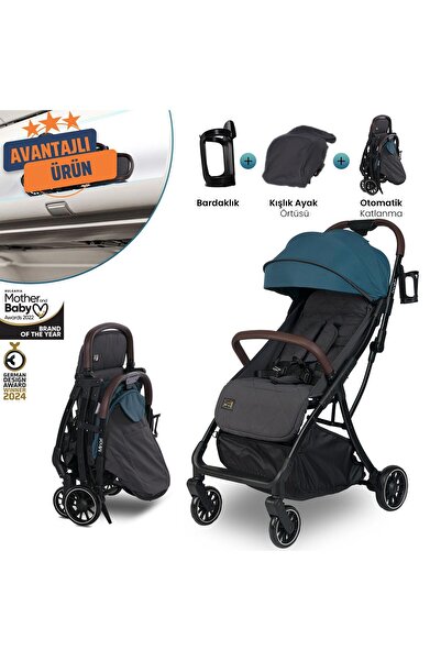 LORELLİ Lorelli Minori Otomatik Katlanır Kabin Boy Bebek Arabası - Opal Green