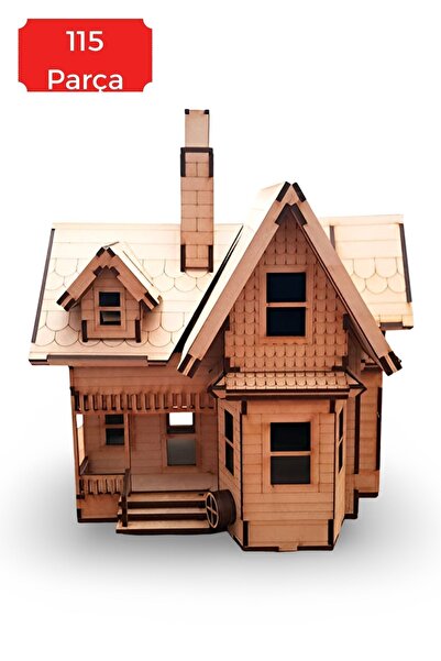 ALGWOOD Ahşap Çiftlik Evi Maketi - 115 Parça 3D Puzzle - 3D Puzzle Oyuncak ve Dekor