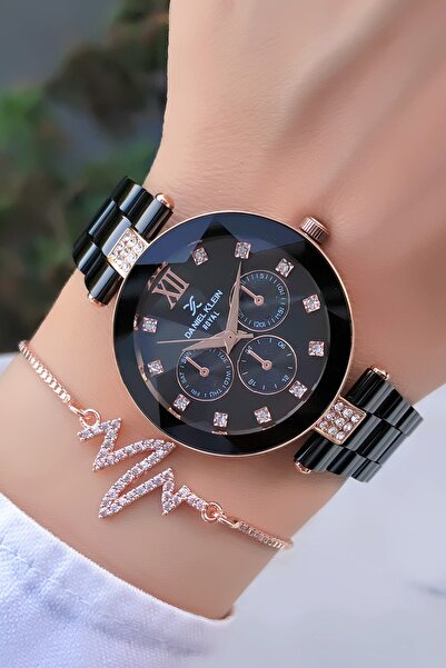 Daniel Klein Çelik Kadın Kol Saati Garantili 3 ATM Su Geçirmezlik Bileklik Hediyeli DKN92512