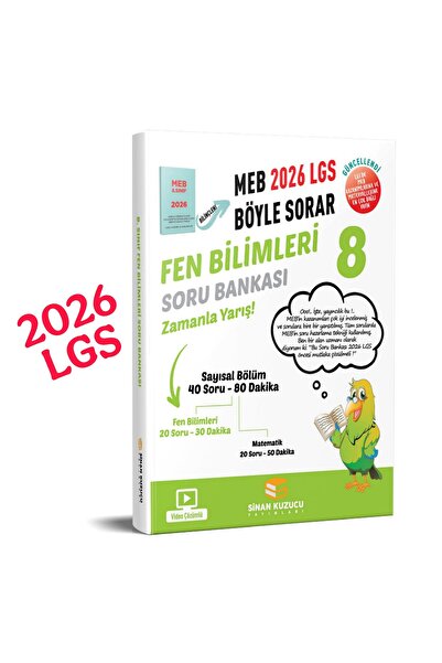 SİNAN KUZUCU YAYINLARI Sinan Yayınları 8. Sınıf Lgs Fen Bilimleri 2026 Soru Bankası