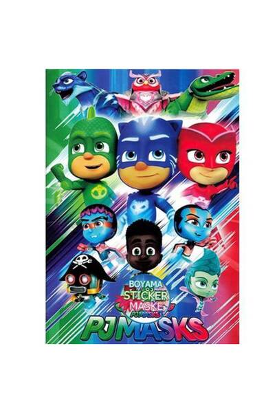 Parti Dükkanım Pijamaskeliler Boyama Kitabı Stickerlı (16 SAYFA)