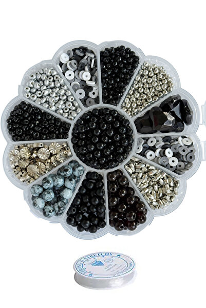 By MO Accessories مجموعة صنع المجوهرات مع خرز ديزي مكون من 13 حجرة باللونين ا...