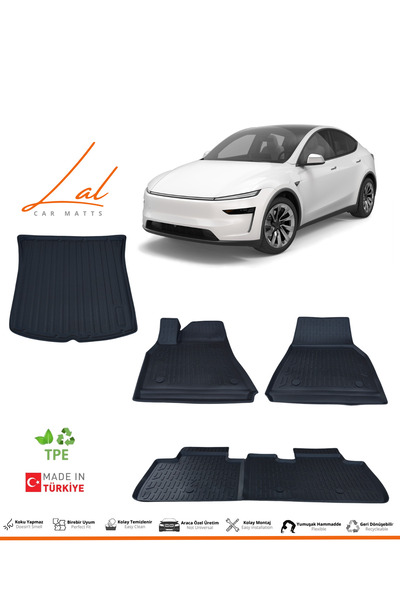Lal Tesla Model Y Juniper 3d Havuzlu Paspas Bagaj Havuzu Seti (2019 VE SONRASI UYUMLU)