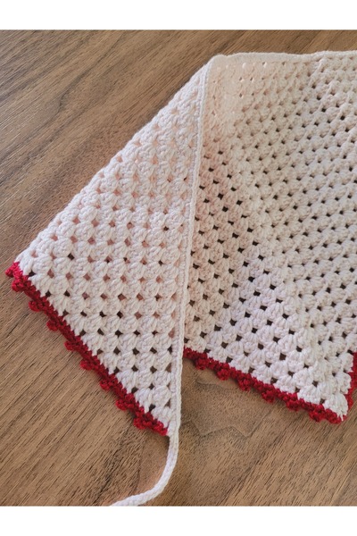 ÇİÇEKÖRGÜ Πλεκτή μπαντάνα, Πλεκτή στο χέρι Τρίγωνη μπαντάνα, Καλοκαιρινή μπαντάνα