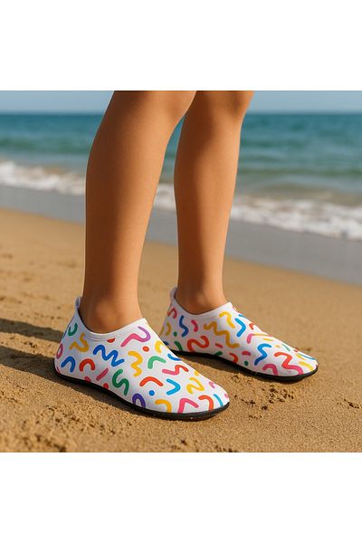 fluffy Beach and Sea Women's Shoes - Pool Shoes