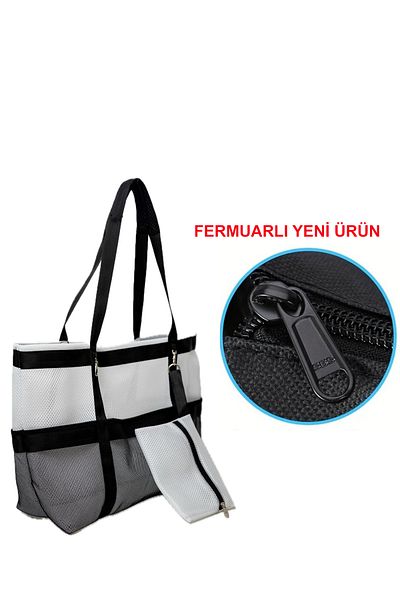My Party Store Zippered Mesh Bag Set (1 Pcs Mesh Bag 1 Pcs Mesh Handbag)