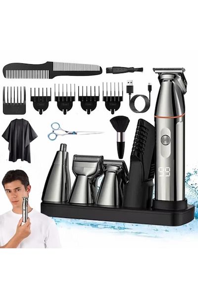Wanty Masina de Tuns si Ras Pro Wanty®️ 5 in 1, Display LED, Pentru Par, Barba, Corp, Nas