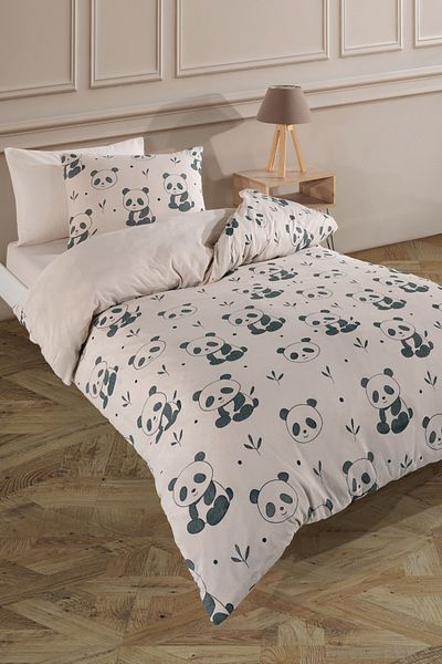 conzaliza Single Cotton Fitted Sheet Duvet Cover Set