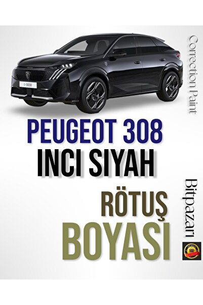 Flea Market Peugeot 308/e308 İnci Siyah KTV - Profesyonel Çizik Ve Taş izi Gi...