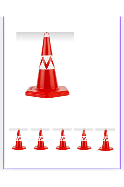 Günbay Ticaret 5 Adet Eko Trafik Konisi 50 Cm Trafik Dubası