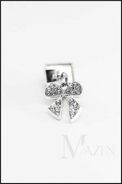 MAZEN 1Pcs Thick Bow Dangle Italian Steel Bracelet Charm