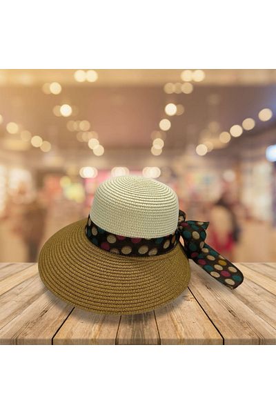 Deeplively Women's Straw Hat Summer Beach Hat Premium Quality - Foldable - Adjustable to Head