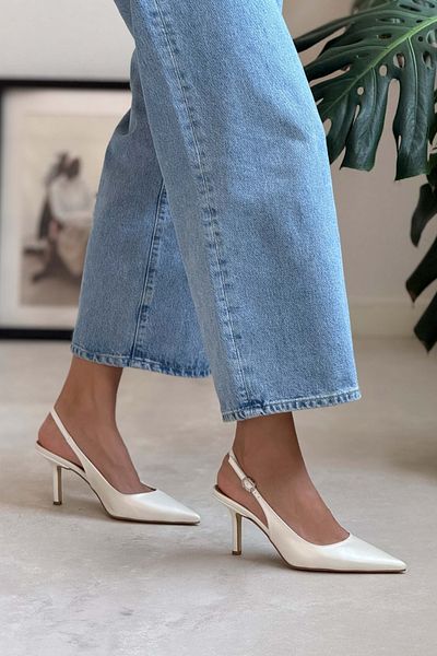NİŞANTAŞI SHOES Mendy Sedef Matte Belt Detail Pointed Toe Women's Heeled Shoes