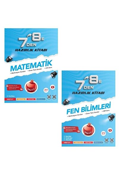 Omage Yayınları 7 den 8 e Matematik ve Fen Bilimleri Soru Bankası (2 Kitap)