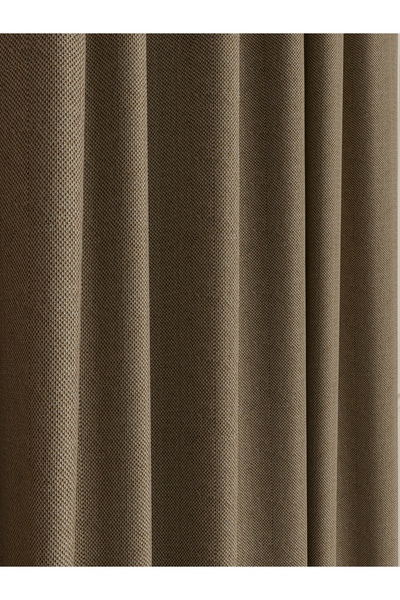 OnyxHome Mink Colored Linen Look Double Blackout Blackout Curtain