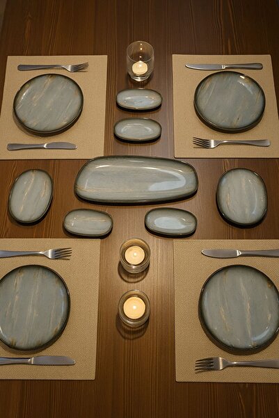 Bonna Porselen Madera Serisi Kahvaltı Takımı 13 Parça