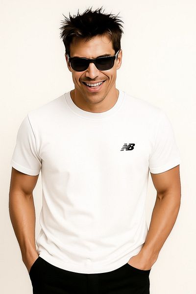 New Balance Ανδρικό λευκό μπλουζάκι Nb Classic Logo