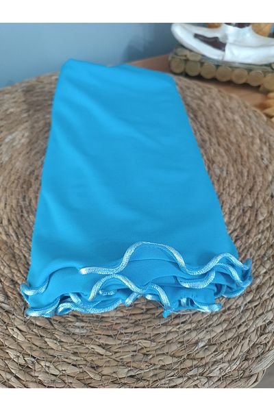 Blotch Premium Lycra Turquoise Color Lycra Sandy Jersey Shawl