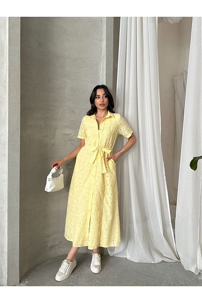SUN STYLE ROCHIE COTON IMPORTAT FISTO CU MODEL DE FLORI CU DETALII DE BIRUȘĂ ȘI CUREA