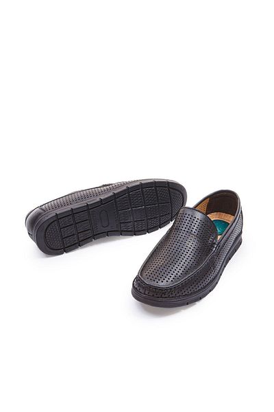 Vantaggio Pantofi confort pentru bărbați din piele naturală Quest Black