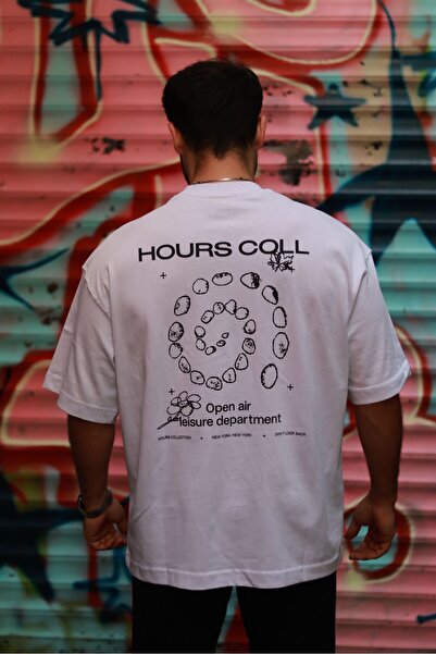 Solvia supradimensionat Tricou alb pentru bărbați, confortabil de purtat