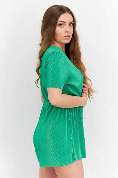 Don't Call Me Jennyfer Women Textured Short Sleeves Romper, Green