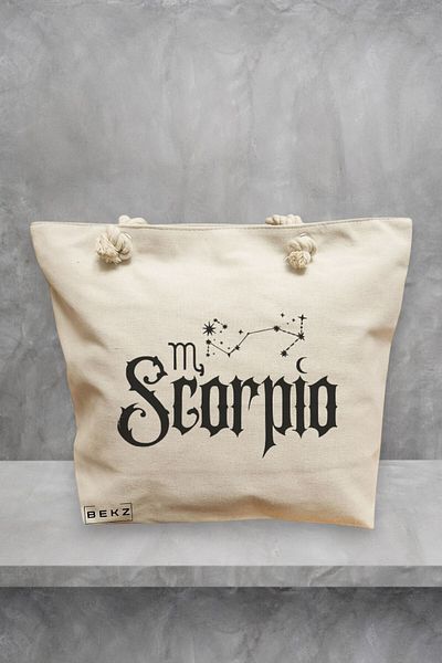 BEKZ Geanta de plaja, model Scorpio, 40x51 cm, Crem, BEKZ®