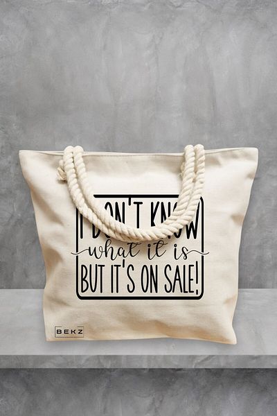 BEKZ Geanta de plaja, model I don’t know what it is, but it's on sale!, 40x51 cm, Crem, BEKZ®