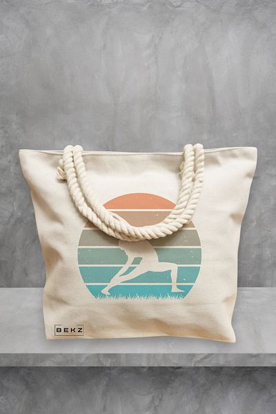 BEKZ Geanta de plaja Yoga 10, 40x51 cm, Crem, BEKZ®