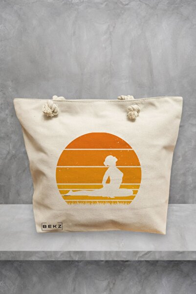 BEKZ Τσάντα θαλάσσης Yoga 12, 40x51 cm, Κρεμ, BEKZ®