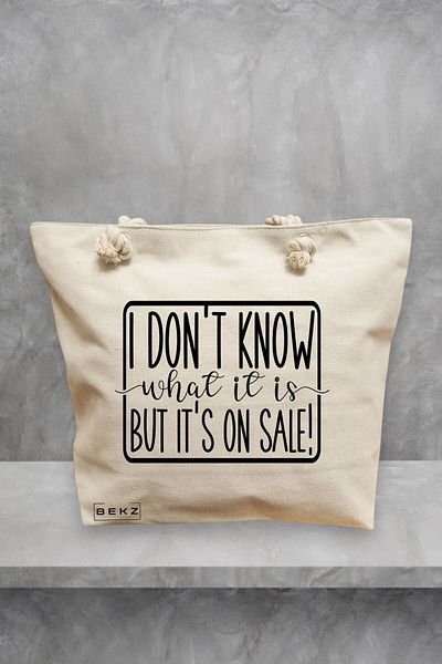BEKZ Geanta de plaja, model I don’t know what it is, but it's on sale!, 40x51 cm, Crem, BEKZ®