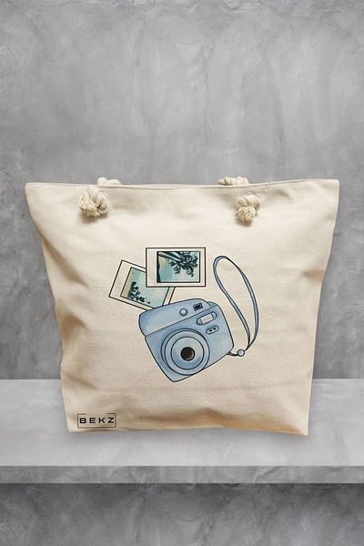 BEKZ Geanta de plaja Travel Girl 14, 40x51 cm, Bej, BEKZ®