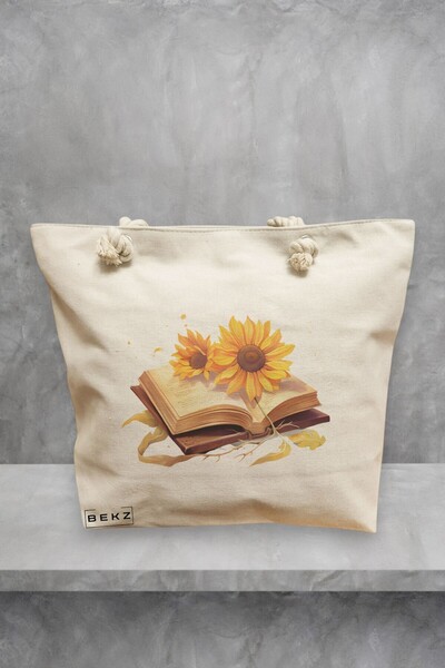 BEKZ Τσάντα θαλάσσης, μοντέλο Books 45, 40x51 εκ., Κρεμ, BEKZ®