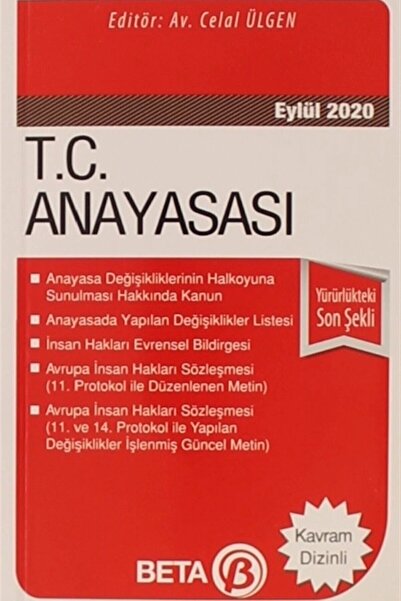 Beta Yayınları T.c. Anayasası (eylül 2020)