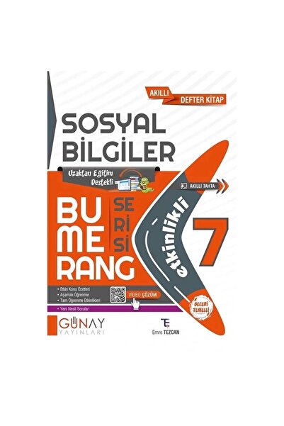 Günay Yayınları 7. Sınıf Sosyal Bilgiler Etkinlikli Bumerang Serisi